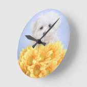 Maltesischer Welpe Runde Wanduhr (Winkel)