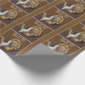 Maltesischer Welpenhund Art Personalisiert Geschenkpapier (Ecke)