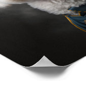 Maltesischer Welpenhund Extravagantes Militärportr Poster (Ecke)