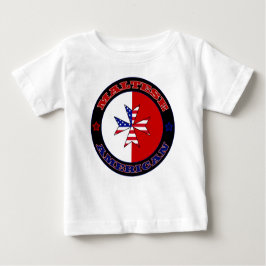Maltesisches amerikanisches Cross-Ensign Baby T-shirt