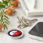 Maltesisches amerikanisches Cross-Ensign Schlüsselanhänger (Seite)