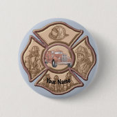 Maltesisches Cross-Firefighter-Button Button (Vorderseite)