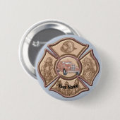 Maltesisches Cross-Firefighter-Button Button (Vorne & Hinten)