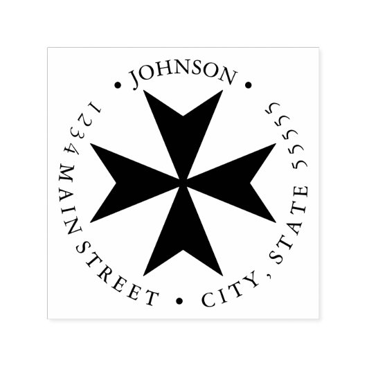 Maltesisches Cross-Return-Label Permastempel (Design)