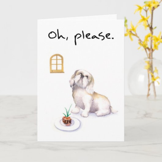 Maltesisches Dessert - Funny Birthday Card Karte (Gelbe Blume)