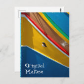 Maltesisches Fischerboot | Marsaxlokk - Malta Postkarte (Vorne/Hinten)