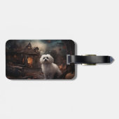 Maltesisches Halloween Beängstigend Gepäckanhänger (Rückseite horizontal)