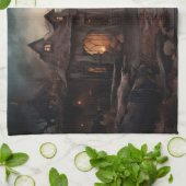 Maltesisches Halloween Beängstigend Geschirrtuch (Gefaltet)