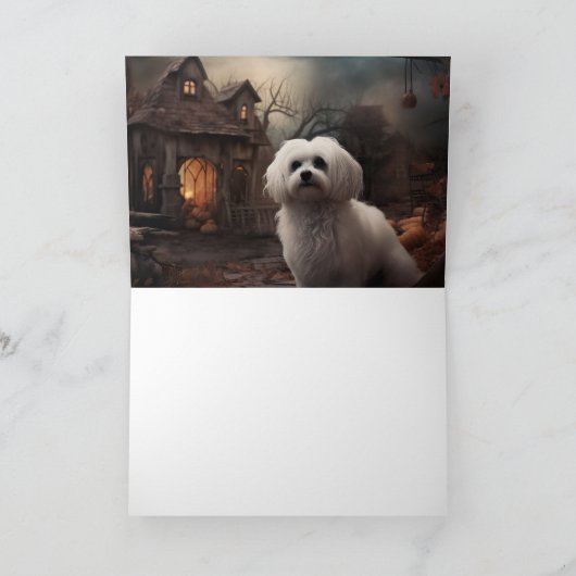 Maltesisches Halloween Beängstigend Karte (Innenseite)