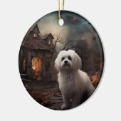 Maltesisches Halloween Beängstigend Keramik Ornament (Links)