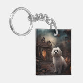 Maltesisches Halloween Beängstigend Schlüsselanhänger (Vorderseite links)