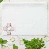 Maltesisches Handtuch unter Landesflagge (Gefaltet)