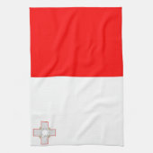 Maltesisches Handtuch unter Landesflagge (Vertikal)
