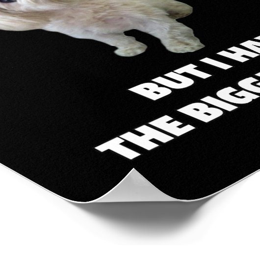 Maltesisches kleines maltesisches Dog Design Witzi Poster (Ecke)