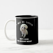 Maltesisches kleines maltesisches Dog Design Witzi Zweifarbige Tasse (Links)