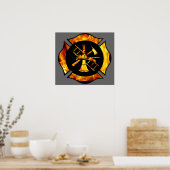 Maltesisches Kreuz-2-Poster Poster (Küche)