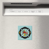 Maltesisches Kreuz - Schwarz - Magnet (In Situ (Geschirrspüler))