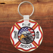 Maltesisches Kreuz zur Brandrettung Schlüsselanhänger (Vorderseite)