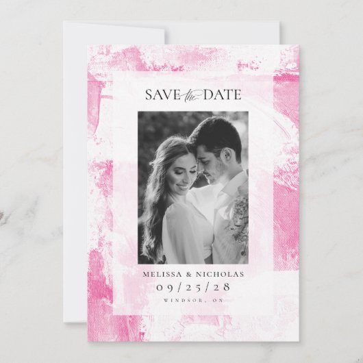 Maltextur Foto Save The Date (Vorderseite)