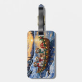 Malti Tzu Christmas Boat Holiday Gepäckanhänger (Rückseite vertikal)