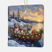 Malti Tzu Christmas Boat Holiday Keramikornament (Links)
