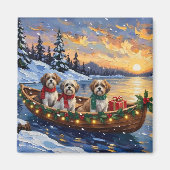 Malti Tzu Christmas Boat Holiday Magnet (Vorne)