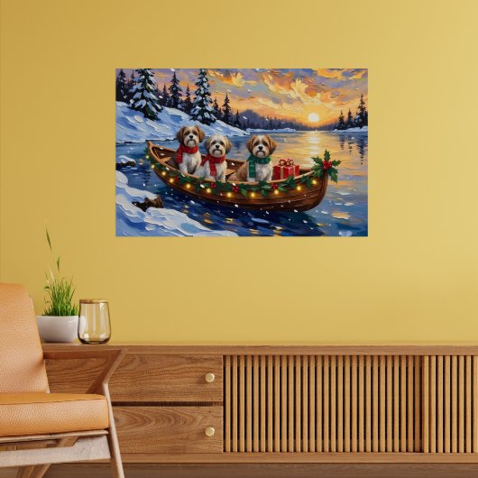 Malti Tzu Christmas Boat Holiday Poster (Wohnzimmer 2)