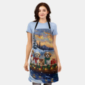 Malti Tzu Christmas Boat Holiday Schürze (Getragen)