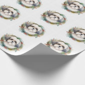 Malti Tzu Christmas Wreath Festivals Geschenkpapier (Ecke)