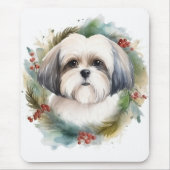 Malti Tzu Christmas Wreath Festivals Mousepad (Vorne)