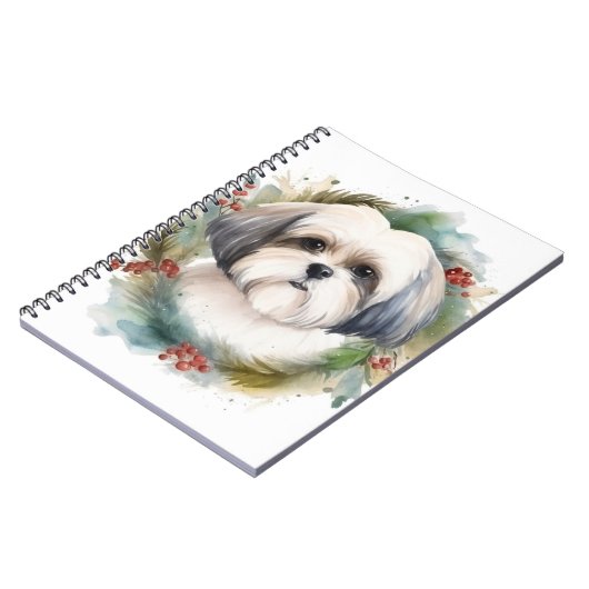 Malti Tzu Christmas Wreath Festivals Notizblock (Linke Seite)