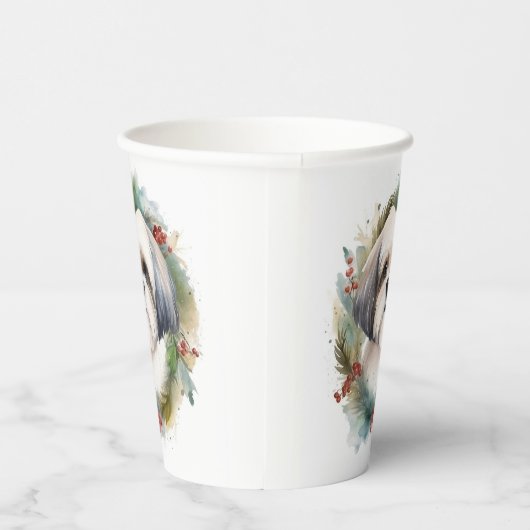 Malti Tzu Christmas Wreath Festivals Pappbecher (Rechts)