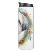 Malti Tzu Christmas Wreath Festivals Thermosbecher (Nach rechts gedreht)