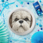 Malti Tzu Dog 3D Inspiriert Pappteller (Party)