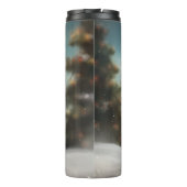 Malti Tzu Dog im Schnee Weihnachten Thermosbecher (Rückseite)