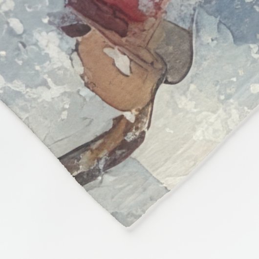 Malti Tzu Dog in Sledge Let it Schnee Weihnachten Fleecedecke (Ecke)