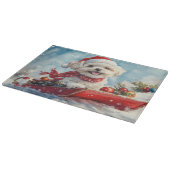 Malti Tzu Dog in Sledge Let it Schnee Weihnachten Schneidebrett (Ecke)