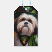 Malti Tzu Dog in St. Patrick's Day Dress Geschenkanhänger (Rückseite)