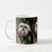 Malti Tzu Dog in St. Patrick's Day Dress Kaffeetasse (Links)