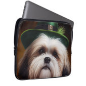 Malti Tzu Dog in St. Patrick's Day Dress Laptopschutzhülle (Vorne Rechts)