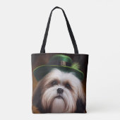Malti Tzu Dog in St. Patrick's Day Dress Tasche (Rückseite)