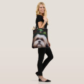 Malti Tzu Dog in St. Patrick's Day Dress Tasche (Am Model)