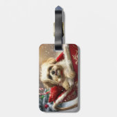 Malti Tzu Dog Weihnachtsfest Gepäckanhänger (Rückseite vertikal)