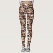 Malti Tzu Dog Weihnachtsfest Leggings (Vorderseite)