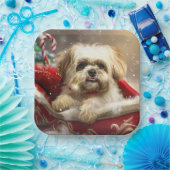 Malti Tzu Dog Weihnachtsfest Pappteller (Party)