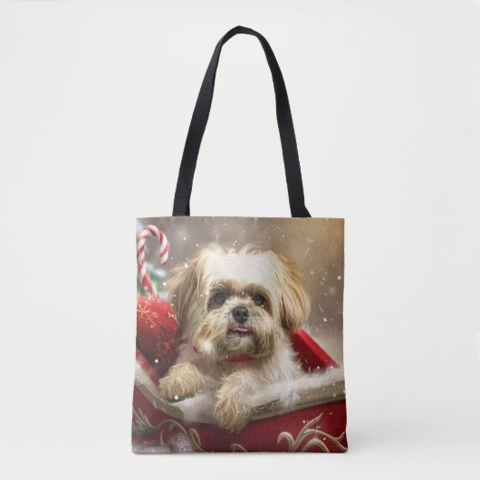 Malti Tzu Dog Weihnachtsfest Tasche (Vorderseite)