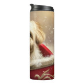 Malti Tzu Dog Weihnachtsfest Thermosbecher (Nach rechts gedreht)