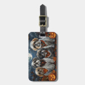 Malti Tzu Halloween Spooky Gepäckanhänger (Vorderseite vertikal)