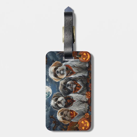 Malti Tzu Halloween Spooky Gepäckanhänger (Rückseite vertikal)