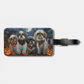 Malti Tzu Halloween Spooky Gepäckanhänger (Rückseite horizontal)